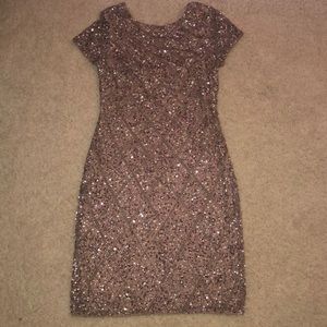 Pink sequin Adrianna Papell dress size 4